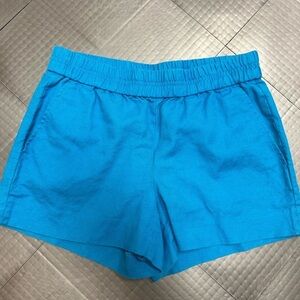 J.CREW BLUE WOMENS LINEN SHORTS SIZE 2